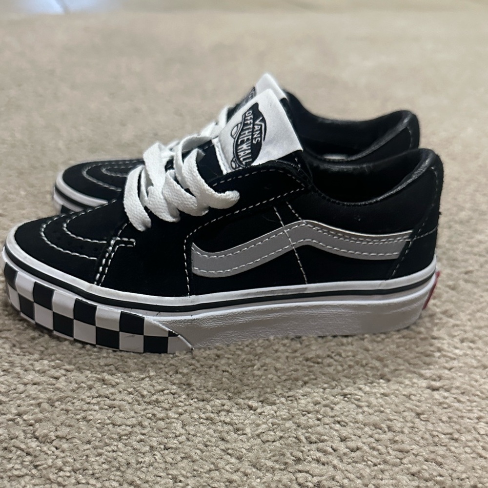 Vans Kids Black and White Checkered Sneakers
